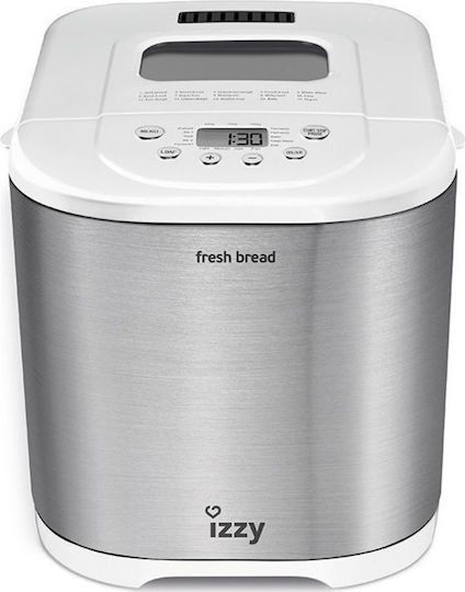 Izzy 004 Fresh Bread Αρτοπαρασκευαστής 650W Χωρητικότητας 1000gr με 15 Προγράμματα