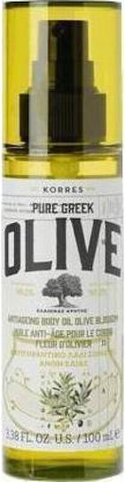 Korres Olive Organic and Dry Apricot Oil for Face and Body Anti-aging with Olive Blossoms 100ml