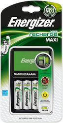 Energizer ACCU Recharge Maxi Charger 4 Batteries Ni-MH Size AA/AAA Set with 4x AA 2000mAh Energizer ACCU Recharge Maxi Charger 4 Batteries Ni-MH Size AA/AAA Set with 4x AA 2000mAh