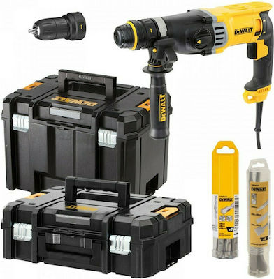 Dewalt Ciocan rotopercutor Sapator cu alimentare la 900W cu SDS Plus & Set de burghie, ac, Calemi, Calemi Wide și geantă cadou