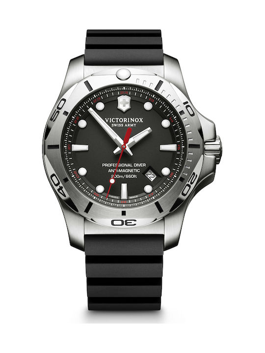 Victorinox Inox Battery Watch with Rubber Strap Black 241733