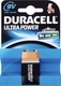Duracell Ultra Power Αλκαλική Μπαταρία 9V 1τμχ