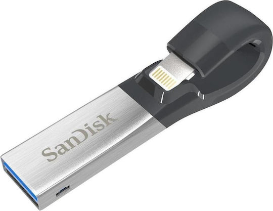 Sandisk iXpand v2 64GB USB 3.0 Stick with Connection Lightning & USB-A Silver