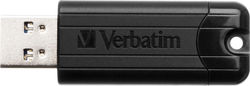 Verbatim PinStripe 64GB USB 3.0 Μαύρο