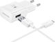 Samsung Charger with USB-A Port and Cable micro USB 15W Whites (EP-TA20EWE & ECB-DU4AWE)