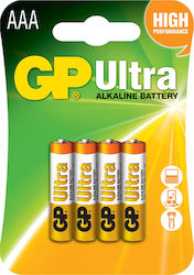 GP Batteries Ultra AAA 1.5V 4τμχ GPAU24-B4 GP Batteries Ultra AAA 1.5V 4τμχ GPAU24-B4