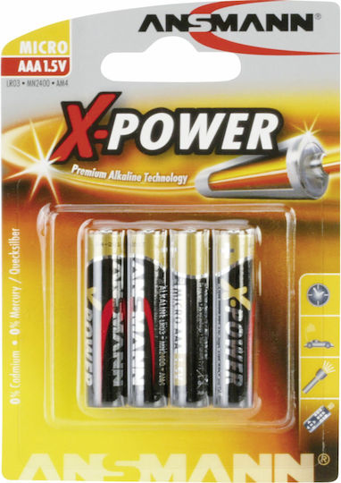Ansmann X-Power Αλκαλικές Μπαταρίες AAA 1.5V 4τμχ