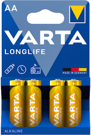 Varta LongLife Αλκαλικές Μπαταρίες AA 1.5V 4τμχ