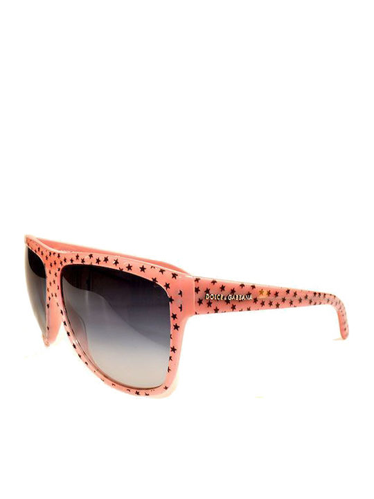 Dolce & Gabbana Women's Sunglasses with Pink Plastic Frame and Black Gradient Lens DG4125 19568G
