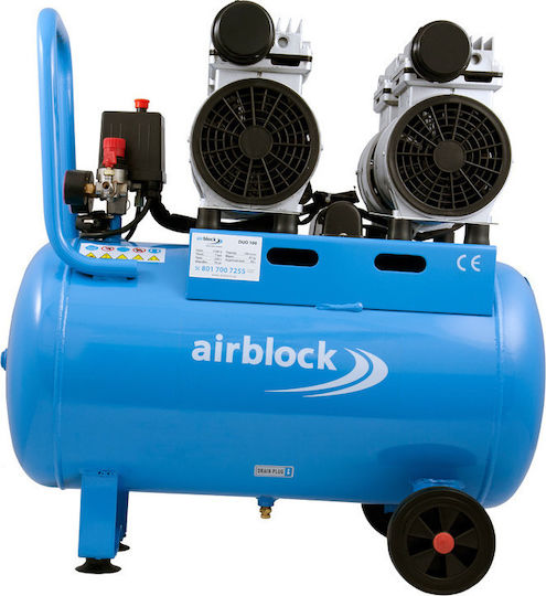 Airblock DUO 140 Въздушен компресор с Мощност 2к.с и Резервоар 70лт 060-095-0140