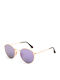 Ray Ban Round Metal RB 3447/N 001/8O Sonnenbrillen mit Gold Rahmen und Lila Spiegel Linse RB3447N 001/8O