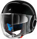 Shark Nano Blank Black Black Gloss Cască Moto Jet 1300gr cu Sunvisor