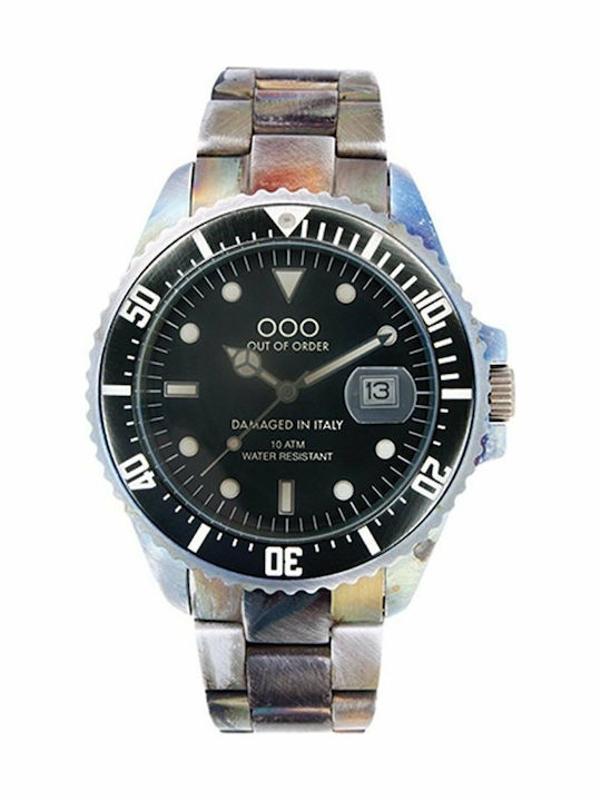 Out Of Order Nero Soloacciaio Watch Battery with Metal Bracelet