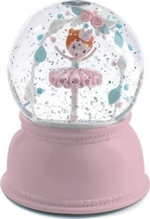 Djeco Kids Decorative Lamp Snow Globe Ballerina Pink