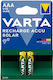 Varta Rechargeable Accu Solar Wiederaufladbare Batterien AAA Ni-MH 550mAh 1.2V 2Stück