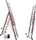 Profal Triplu Scara combinata Aluminiu 3x9