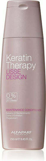 Alfaparf Milano Professional Lisse Design Keratin Therapy Maintenance Conditioner Wiederaufbau/Pflege für Alle Haartypen 250ml