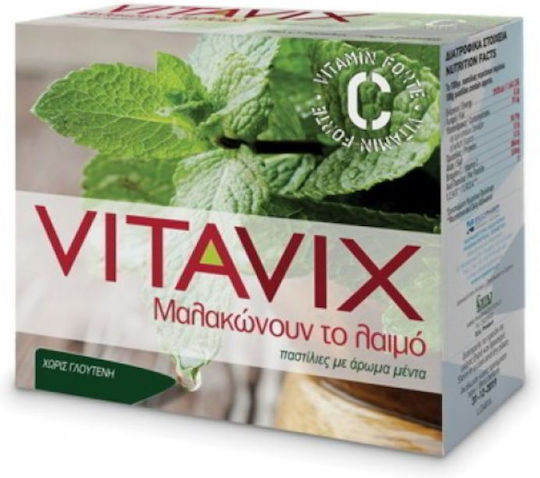 ErgoPharm Vitavix Παστίλιες Χωρίς Ζάχαρη & Γλουτένη Μέντα 75gr