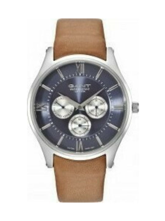 Gant Durham Watch Chronograph Battery with Brown Leather Strap