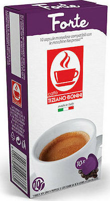 Tiziano Bonini Forte Espresso Capsule Compatible with Nespresso Machines 10pcs