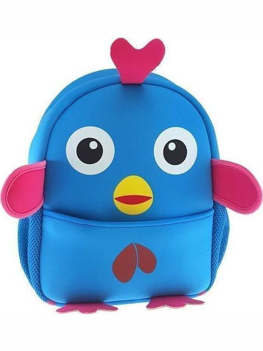 Graffiti Ζωάκι "Πουλί Μπλέ" School Bag Backpack Kindergarten in Blue color