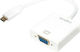 LogiLink Μετατροπέας USB-C male σε VGA female Λευκό 1τμχ UA0237