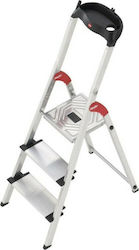 Hailo Profiline S 150 XXL Ladder Aluminum with 2+1 Steps 138cm