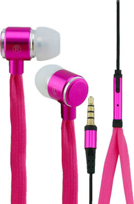 Hands Free Shoelace In-Ear Freihändig Kopfhörer mit Stecker 3.5mm Rosa