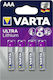 Varta Ultra Lithium Battery AAA 1.5V 4pcs