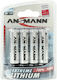 Ansmann Extreme Μπαταρίες Λιθίου AA 1.5V Μιας Χρήσης (High Performance) 4τμχ