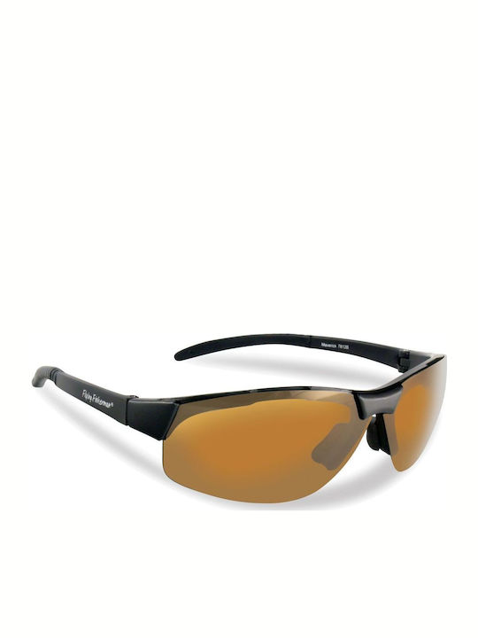 Flying Fisherman Maverick Herren Sonnenbrille mit Kunststoff Gestell Amber