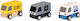 Plan Toys Lastwagen / Lieferwagen Transport Lastwagen für 3+ Jahre (Verschiedene Designs) 1Stück