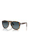Persol PO649S 1052/S3 Unisex Sunglasses with Brown Tartaruga Plastic Frame and Blue Gradient Polarized Lens PO0649 1052S3