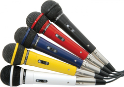Fenton Set Of 5 Dynamic Microphones Wired Hand Microphone