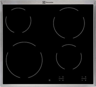 Electrolux Keramik-Kochfeld autonom Edelstahl mit Kindersicherung 57.6x51.6εκ.