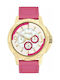 Decerto Candy Watch with Pink Leather Strap