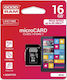 GoodRAM M1AA microSDHC 16GB Clasa 10 U1 UHS-I cu adaptor