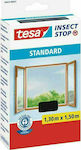 Tesa Standard Selbstklebend Moskitonetz Fenster Dauerhaft Schwarz 150x130cm 55672-00021-03