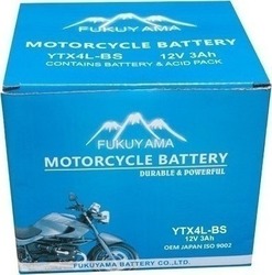 Fukuyama Motorradbatterie YTX4L-BS mit Kapazität 3Ah