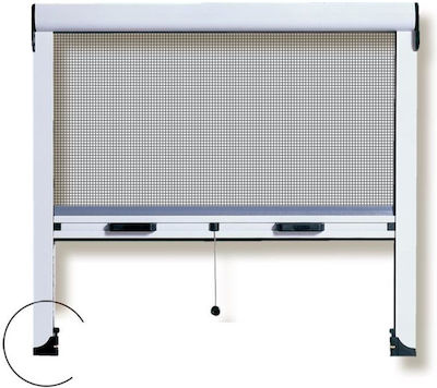 Primo Disegno Fiberglass Vertical Mosquito Net for Window White 150x180cm