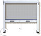 Primo Disegno Window Mosquito Net with Screws Vertical Movement Made of Fiberglass White With Frame 240x140cm