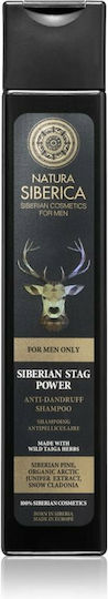 Natura Siberica Men Anti-Dandruff Stag Power Σαμπουάν κατά της Πιτυρίδας για Όλους τους Τύπους Μαλλιών 250ml