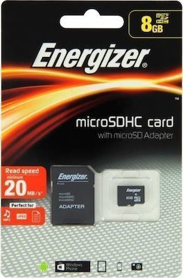 Energizer microSDHC 8GB Clasa 10 U1 Viteză mare cu adaptor