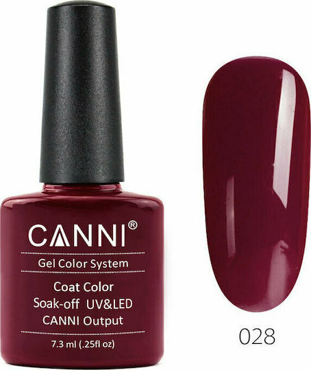 Canni Classic Ημιμόνιμο Βερνίκι Νυχιών 028 Rouge Red 7.3ml