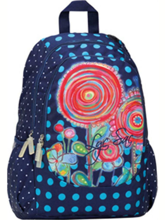 Lyc Sac Boho School Bag Backpack Elementary, Elementary in Blue color