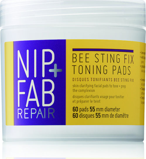 Nip+Fab Bee Sting Fix Toning Pads Peeling Pads Προσώπου 60τμχ
