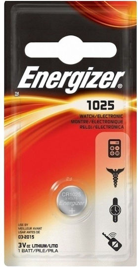 Energizer Μπαταρία Λιθίου Ρολογιών CR1025 3V 1τμχ