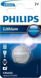 Philips Μπαταρία Λιθίου CR2025 3V 1τμχ