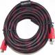HDMI 1.4 High Speed 1080p 120Hz Braided Cable HDMI Male - HDMI Male 13m Red