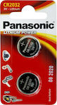 Panasonic Lithium Power Μπαταρίες Ρολογιών CR2032 3V 2τμχ